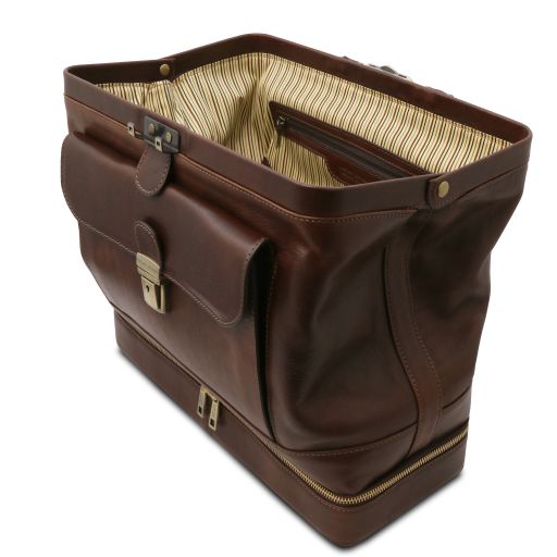 Giotto - Elégante Mallette médecin en cuir à double fond