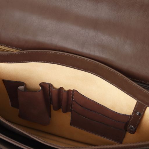 Cremona - Leather briefcase 3 compartments