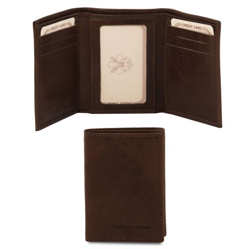 Exclusif portefeuille en cuir 3 volets
