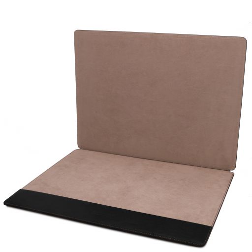 Leather desk pad with inner compartment