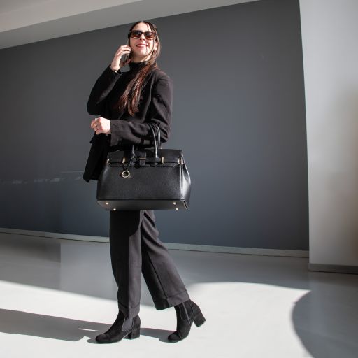 TL Bag - Sac à main pour femme avec finitions couleur or