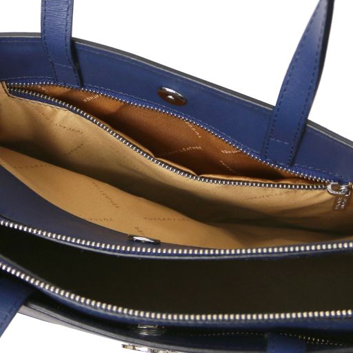 Palermo - Serviette en cuir Saffiano avec 3 compartiments