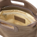 Nomade - Suede leather fringe clutch