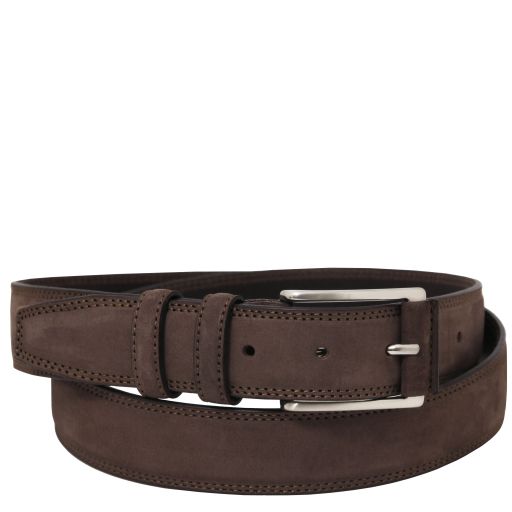 Elegant nubuck leather belt 35mm