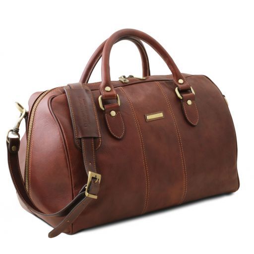 Lisbona - Travel leather duffle bag - Small size