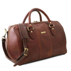 Lisbona - Travel leather duffle bag - Small size