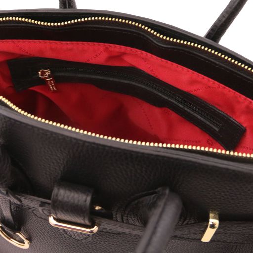 TL Bag - Leather handbag with golden hardware