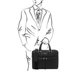 Treviso - Leather laptop briefcase