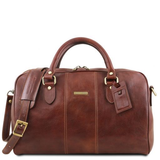 Lisbona - Travel leather duffle bag - Small size