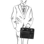 Venezia - Leather briefcase 2 compartments