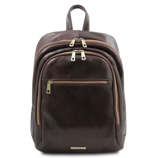 Perth - 2 Compartments leather backpack