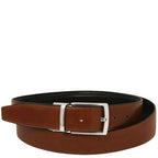 Elegant double-sided leather belt 35mm in smooth leather