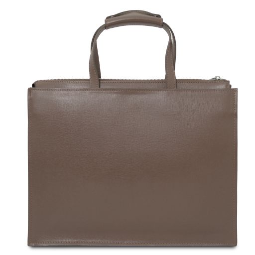 Palermo - Saffiano Leather briefcase 3 compartments for women
