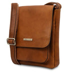 Jimmy - Leather crossbody bag for men with front pocket