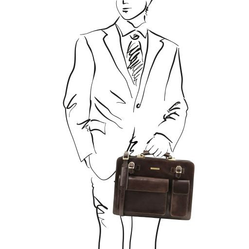 Venezia - Leather briefcase 2 compartments
