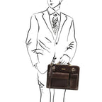 Venezia - Leather briefcase 2 compartments