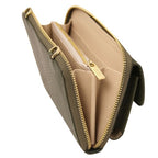 Urania - Leather wallet/phone holder with strap