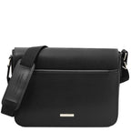Messenger - Sac messenger en cuir Saffiano