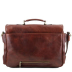 Ventimiglia - Leather multi compartment TL SMART briefcase with front pockets