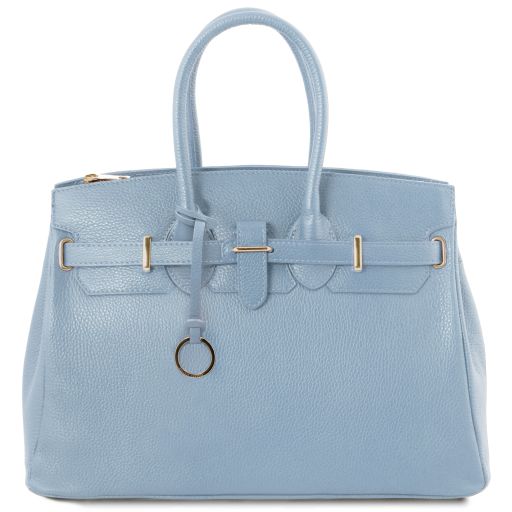 TL Bag - Sac à main pour femme avec finitions couleur or Main image