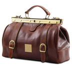Monalisa - Doctor gladstone leather bag with front straps