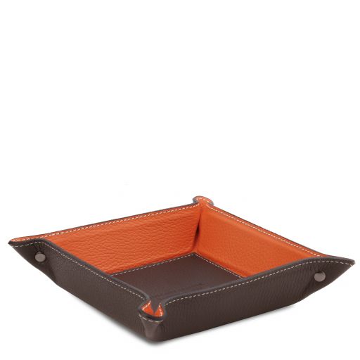 Leather valet tray