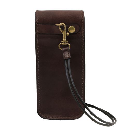 Exclusive leather crossbody case for glasses