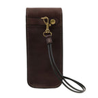 Exclusive leather crossbody case for glasses