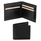 Elégant portefeuille en cuir pour homme 3 volets