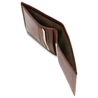 Elégant portefeuille en cuir pour homme 2 volets