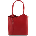 Patty - Sac en cuir Saffiano convertible en sac à dos