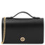 Opera - Leather clutch with chain strap