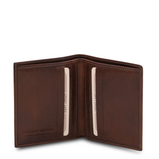Elégant portefeuille en cuir pour homme 2 volets