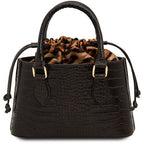 Croque - Croc print leather handbag