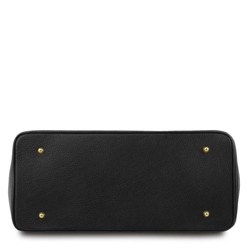 TL Bag - Leather handbag with golden hardware