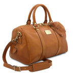 TL Voyager - Sac de voyage en cuir avec poche à l'arrière - Petit modèle