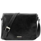 Messenger double - Besace en cuir