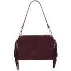 Nomade - Suede leather fringe clutch