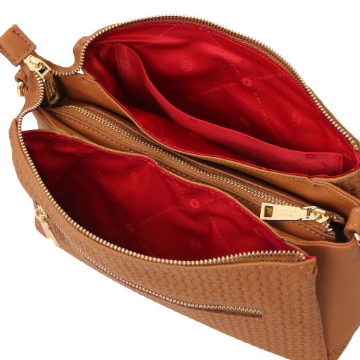 DEDALO — Woven Leather Crossbody Bag