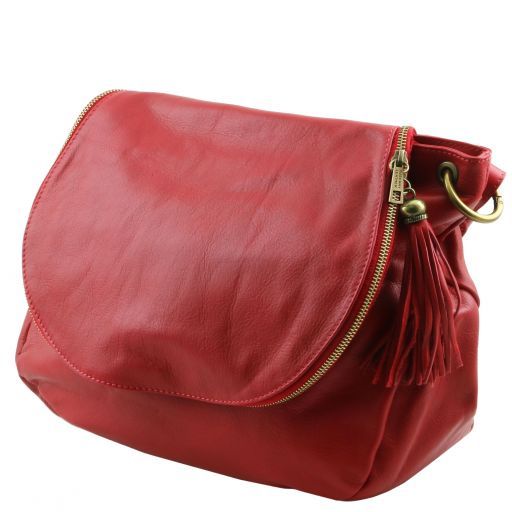 TL Bag - Soft leather shoulder bag with tassel detail