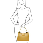 Clio - Leather secchiello bag