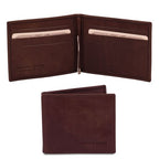Exclusive leather card holder with money clip
