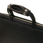 Palermo - Leather briefcase 3 compartments for women
