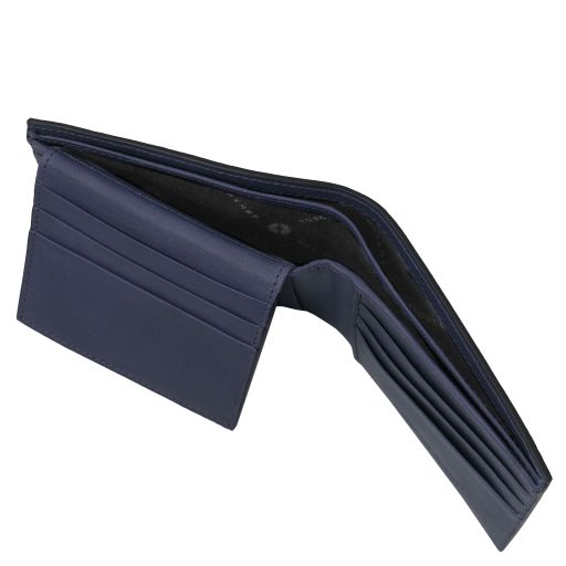 Elégant portefeuille en cuir pour homme avec 3 volets