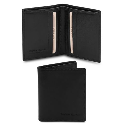 Elégant portefeuille en cuir pour homme 2 volets
