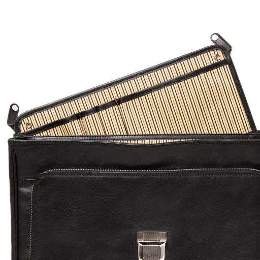 Alessandria - Leather multi compartment TL SMART laptop briefcase