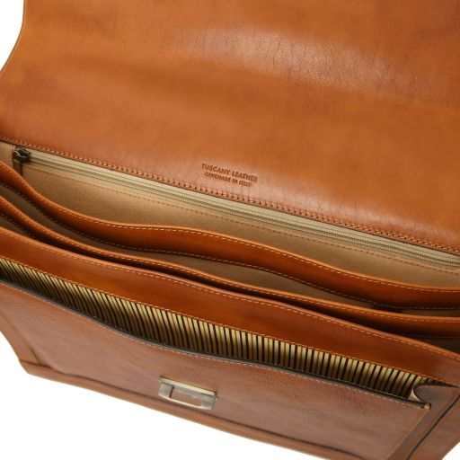 Cremona - Cartable en cuir avec 3 compartiments