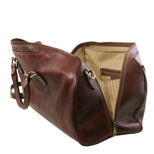 Lisbona - Travel leather duffle bag - Small size