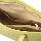 DEDALO — Woven Printed Leather Shopping Bag