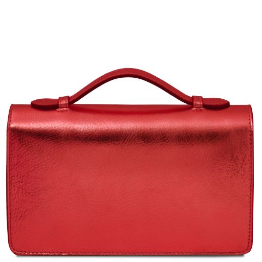 Opera - Sac à main en cuir metallic et bandoulière à chaîne